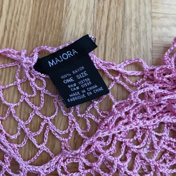 Majora Pink Ombre Crochet Poncho - OS - Picture 2 of 8